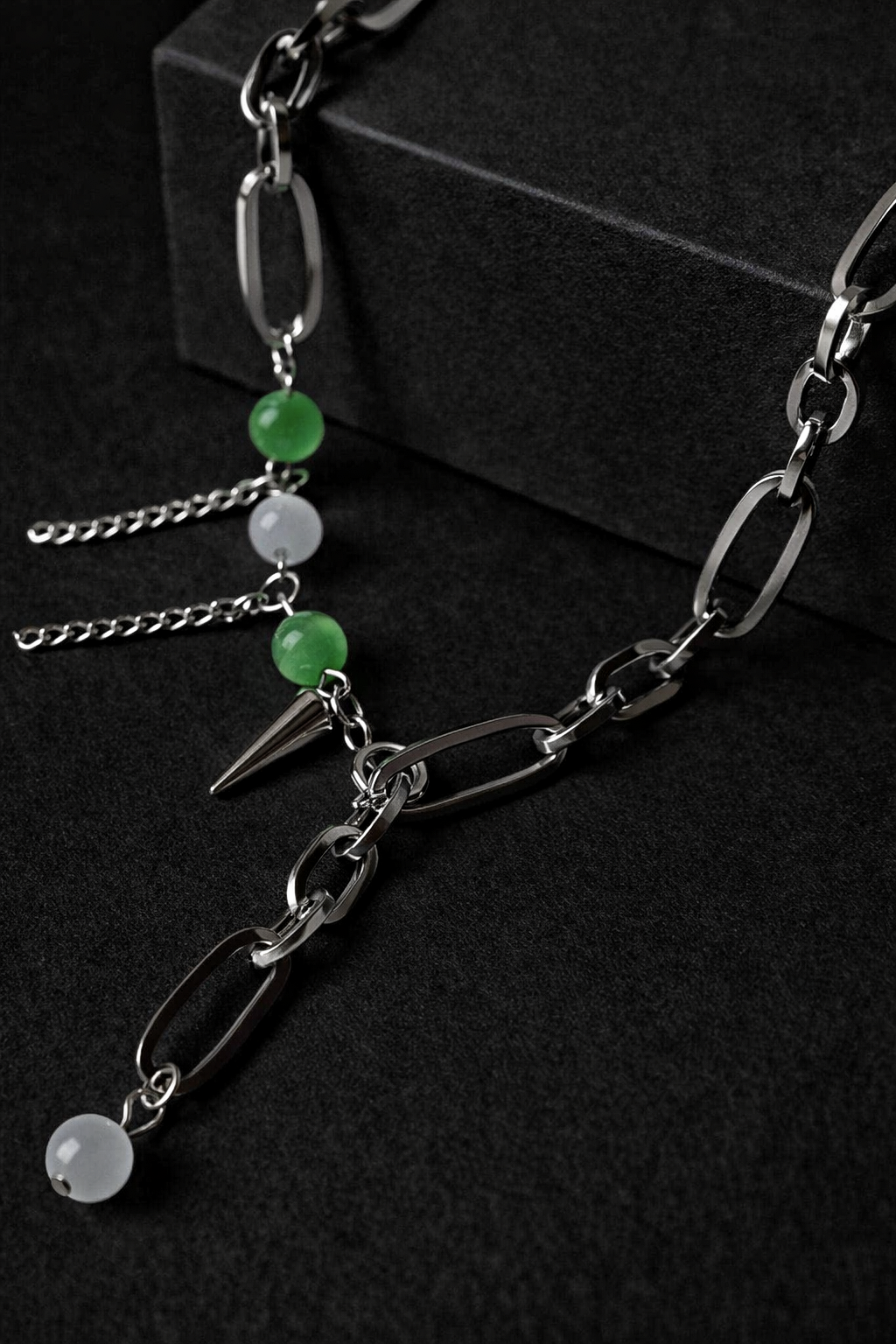 Green Opal Spike Necklace